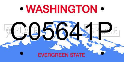C05641P Washington License Plate