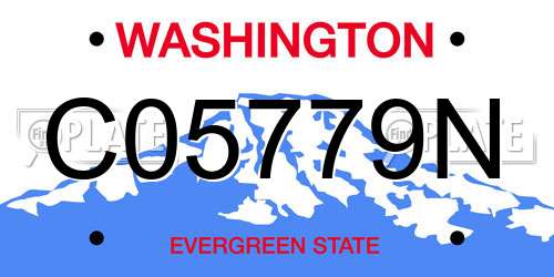 C05779N Washington License Plate