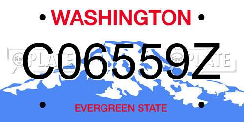 C06559Z Washington License Plate