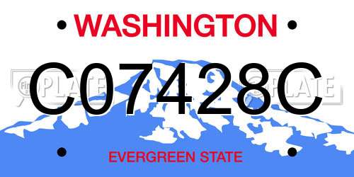 C07428C Washington License Plate