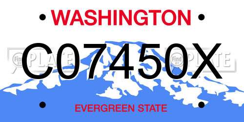 C07450X Washington License Plate