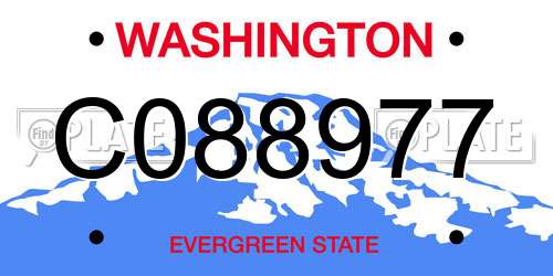C088977 Washington License Plate