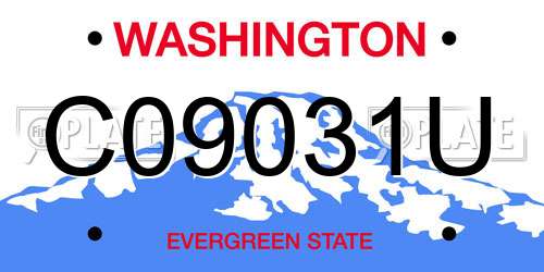 C09031U Washington License Plate