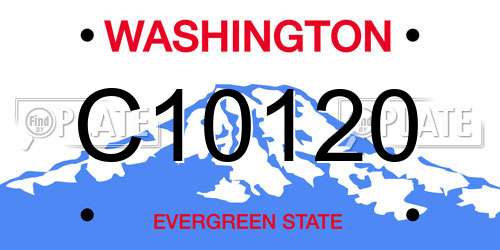 C10120 Washington License Plate