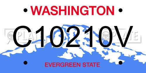 C10210V Washington License Plate