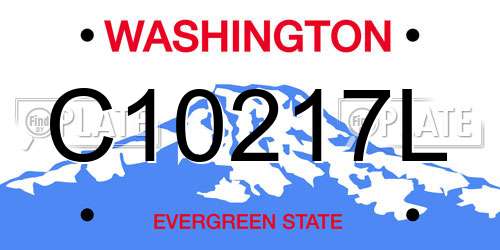 C10217L Washington License Plate