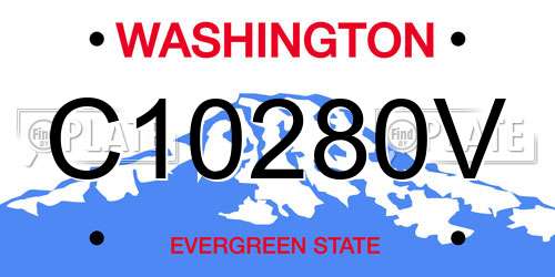 C10280V Washington License Plate