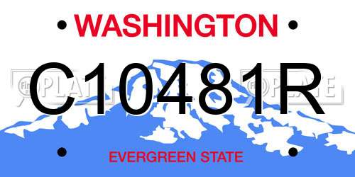C10481R Washington License Plate