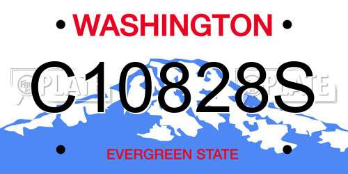 C10828S Washington License Plate