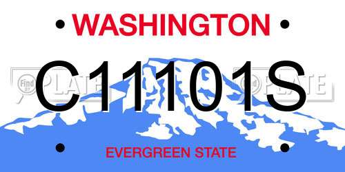 C11101S Washington License Plate