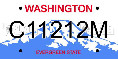C11212M Washington License Plate