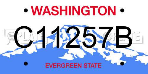 C11257B Washington License Plate
