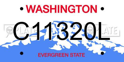 C11320L Washington License Plate