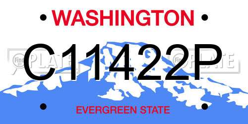 C11422P Washington License Plate