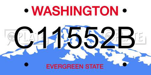 C11552B Washington License Plate
