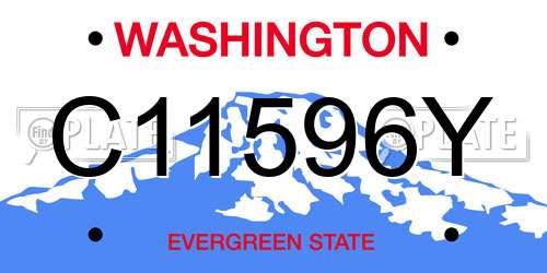 C11596Y Washington License Plate