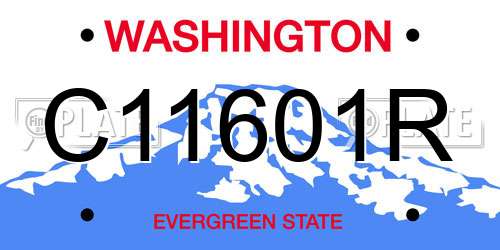 C11601R Washington License Plate