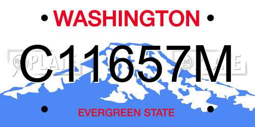 C11657M Washington License Plate
