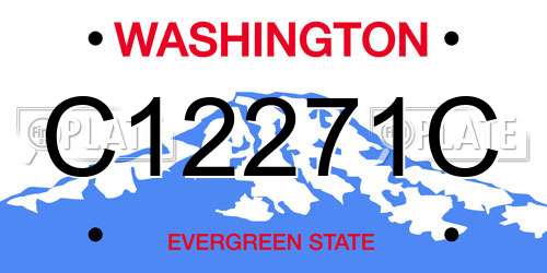 C12271C Washington License Plate