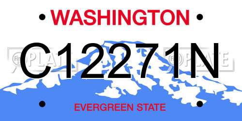 C12271N Washington License Plate