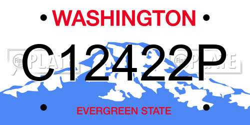 C12422P Washington License Plate