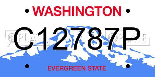 C12787P Washington License Plate