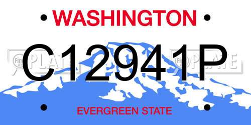 C12941P Washington License Plate