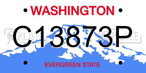 C13873P Washington License Plate