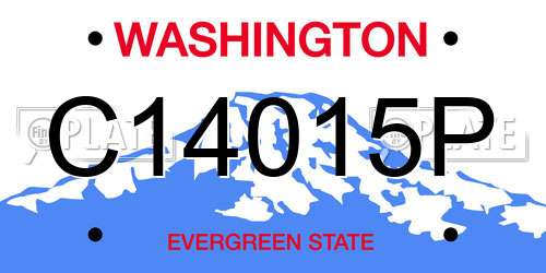 C14015P Washington License Plate