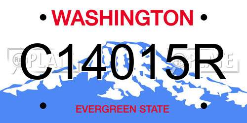 C14015R Washington License Plate
