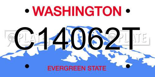 C14062T Washington License Plate