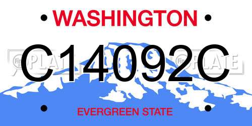 C14092C Washington License Plate