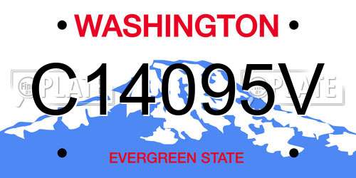 C14095V Washington License Plate