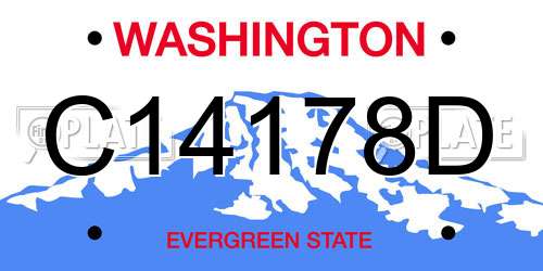 C14178D Washington License Plate