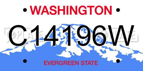 C14196W Washington License Plate