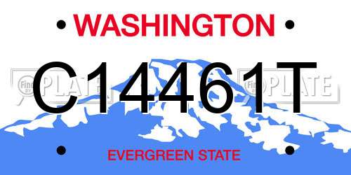 C14461T Washington License Plate
