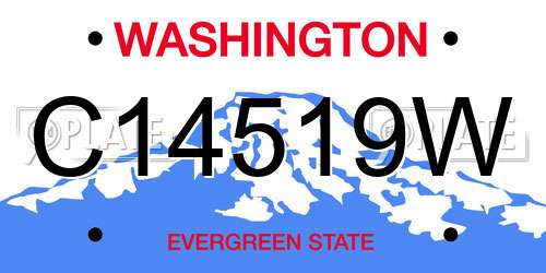 C14519W Washington License Plate