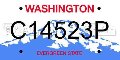 C14523P Washington License Plate
