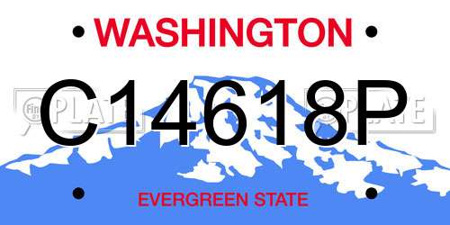 C14618P Washington License Plate