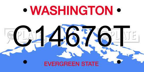 C14676T Washington License Plate