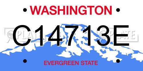 C14713E Washington License Plate