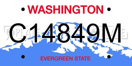 C14849M Washington License Plate