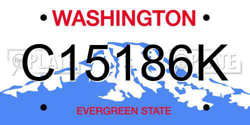 C15186K Washington License Plate