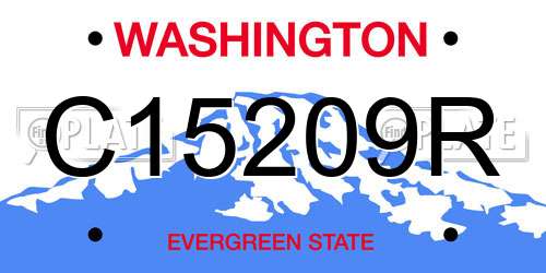 C15209R Washington License Plate