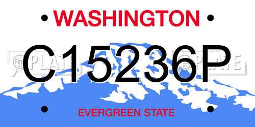 C15236P Washington License Plate