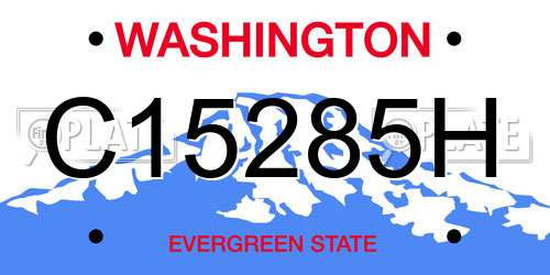 C15285H Washington License Plate