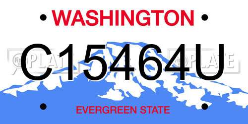 C15464U Washington License Plate