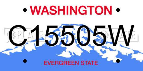 C15505W Washington License Plate