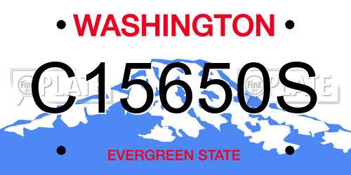 C15650S Washington License Plate