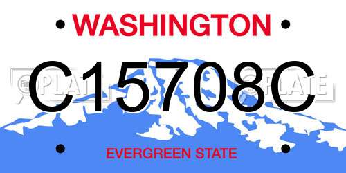 C15708C Washington License Plate